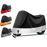 Naittoop Motorcycle Cover 190T Thick Electric Scooter -border Rainproof Sunscreen Coated Cloth Motorcycle Clothes Black Motorcycle Clothes